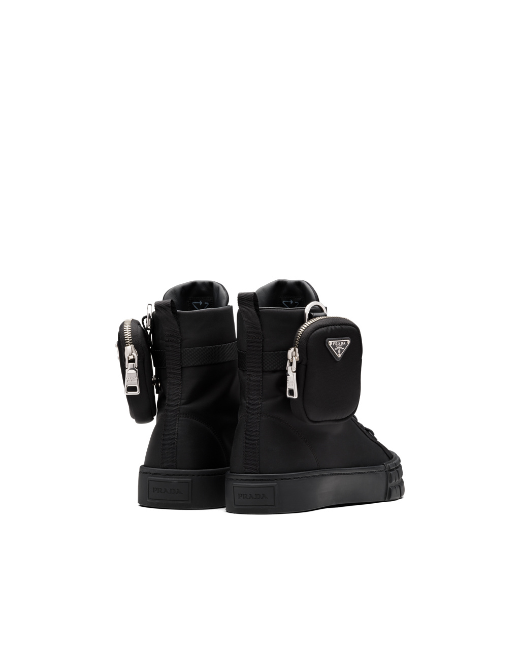 Prada Wheel Re-nylon Gabardine High-top Sneakers Čierne | HAPBXO482