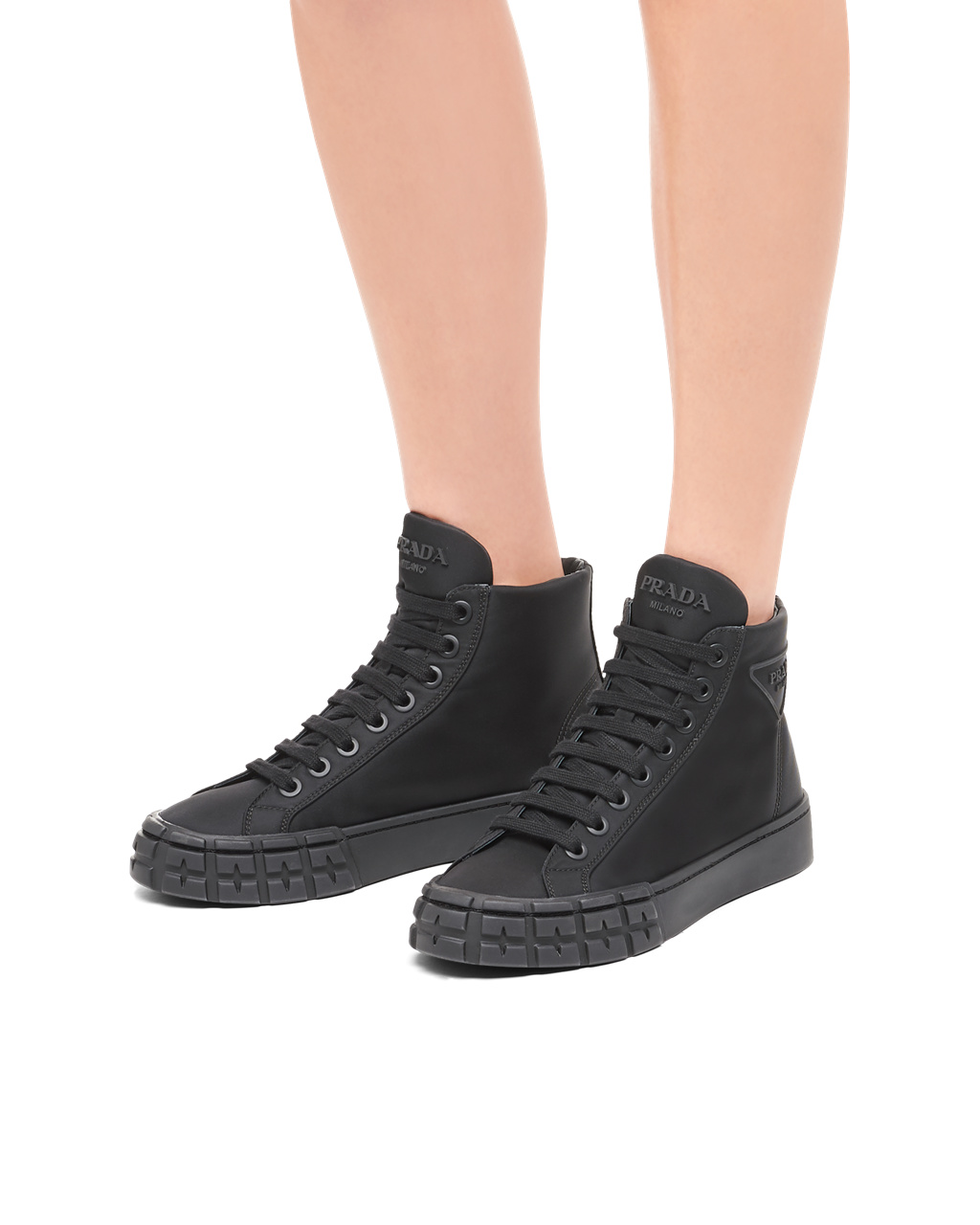 Prada Wheel Re-nylon Gabardine Sneakers Čierne | IRGNZK062