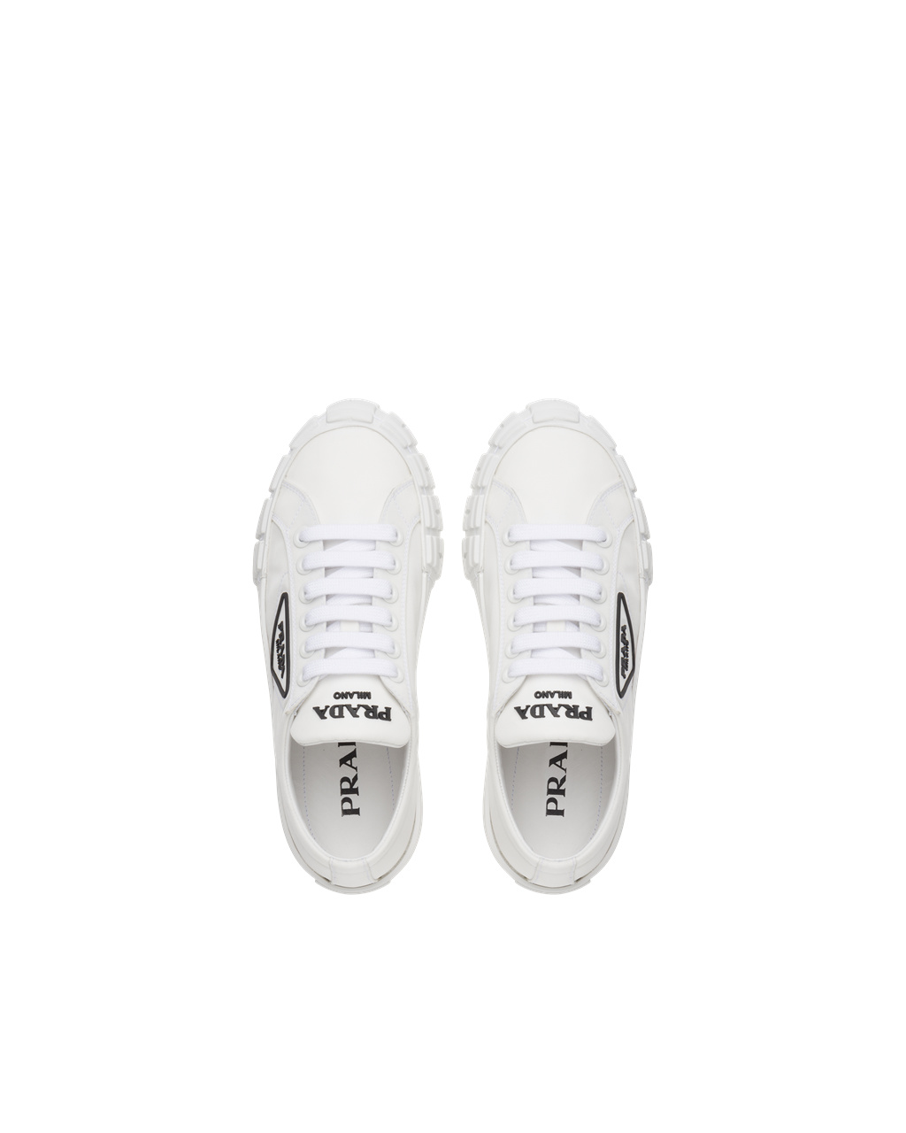 Prada Wheel Re-nylon Gabardine Sneakers Biele | MJNGAV065