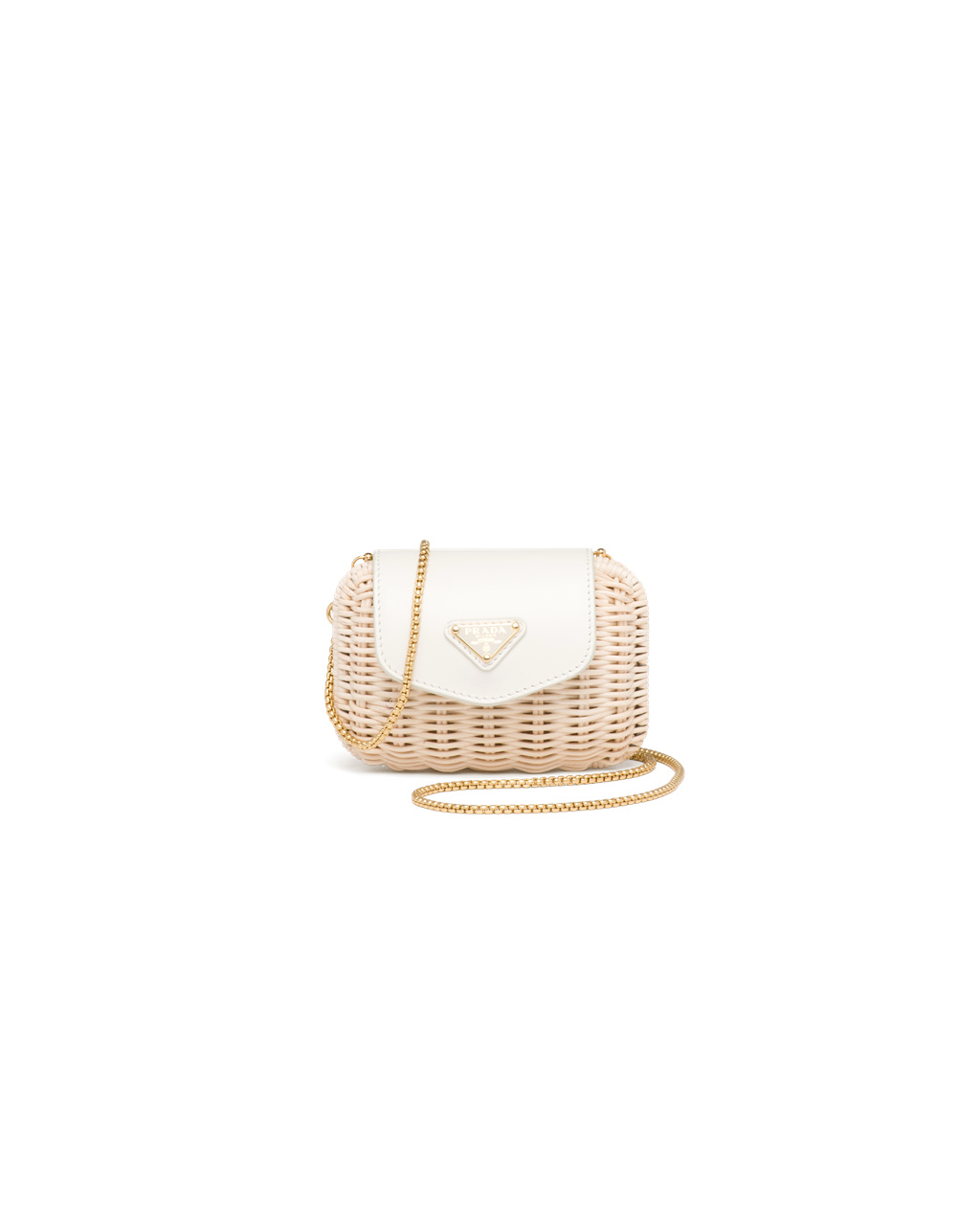 Prada Wicker And Kozene Mini-pouch Biele | ARPLXZ650