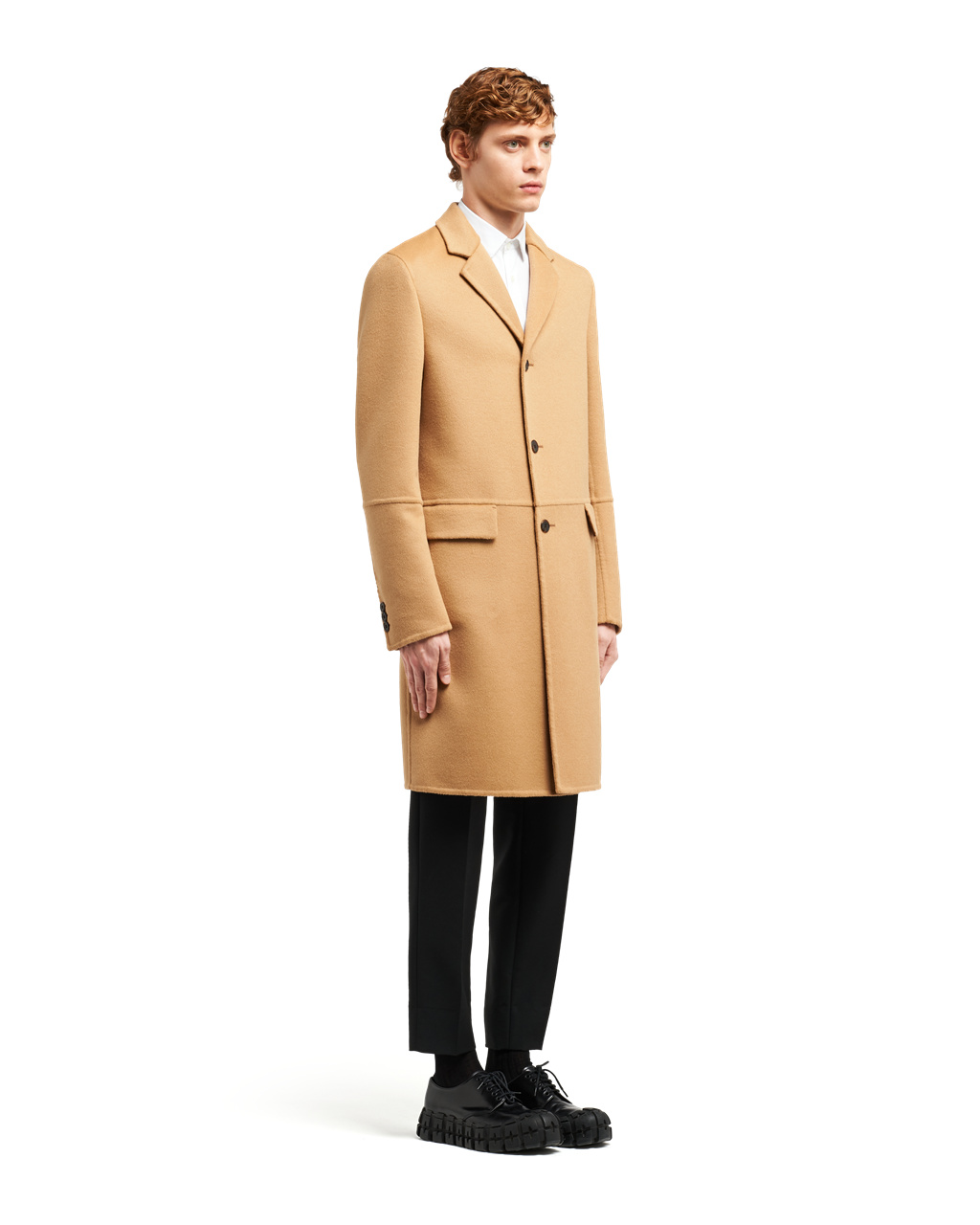 Prada Wool And Angora Coat Hnede | QYBADN937