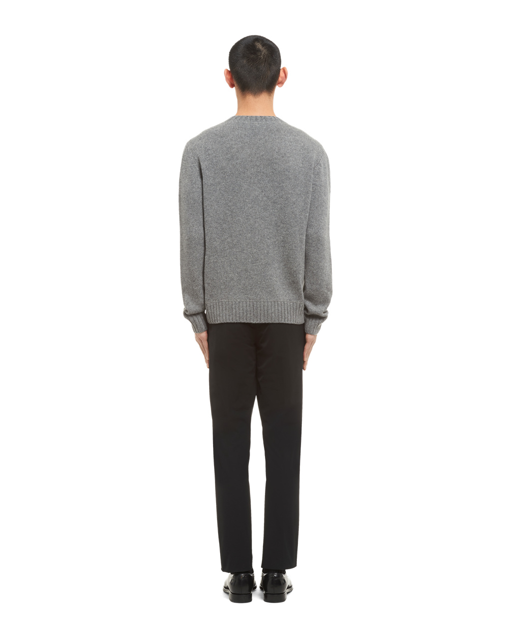 Prada Wool And Cashmere Crew-neck Svetrove Saty Siva | AJRKET640