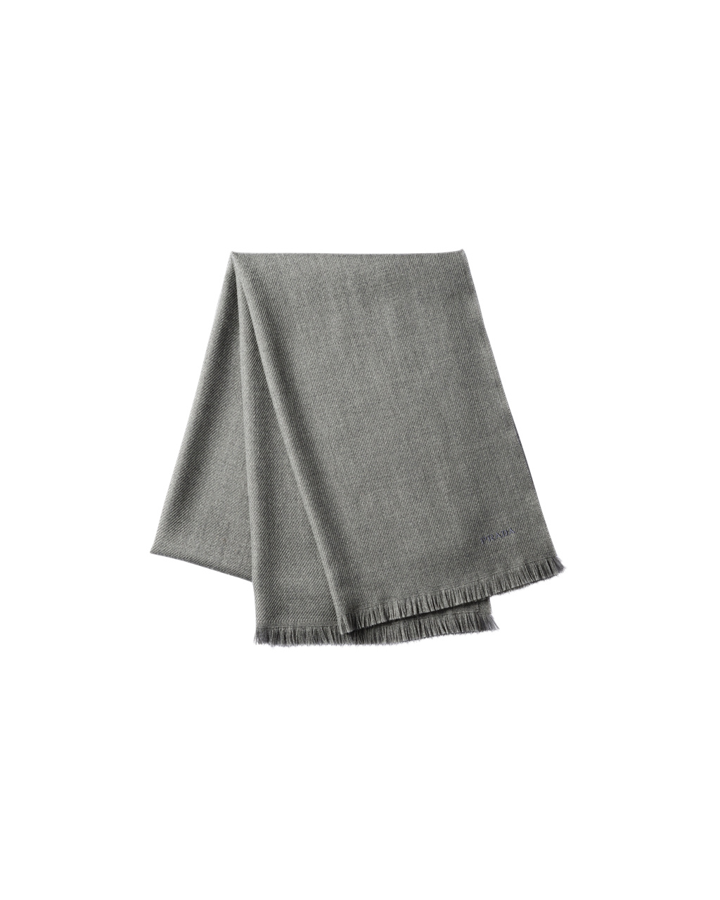 Prada Wool Twill Scarf Slate Gray | QMVYTL135