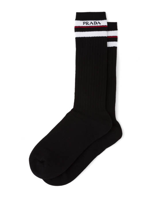 Prada Bavlnene Ankle Socks Čierne | RCKQAU295