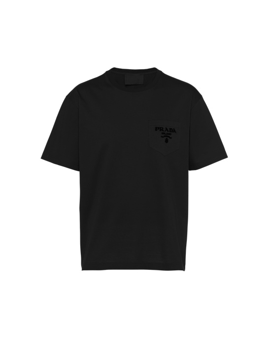 Prada Bavlnene T-shirt Čierne | CVYERI072