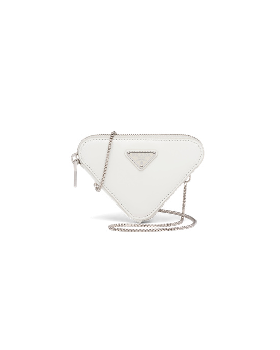 Prada Brushed Kozene Mini-pouch Biele | XCBLJH685