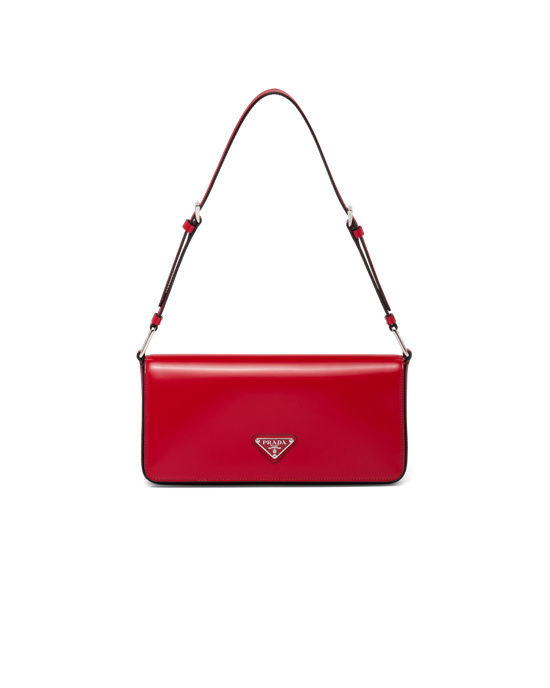 Prada Brushed Kozene Prada Femme Bag Scarlet | OJXCFT587