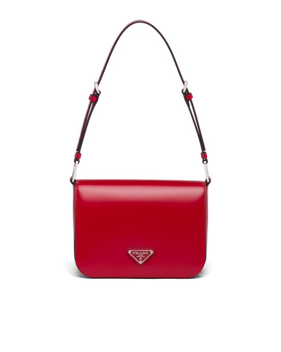 Prada Brushed Kozene Shoulder Bag Scarlet | ESROIG392