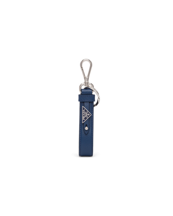 Prada Customized Saffiano Kozene Keychain Bluette | JVPXOF732