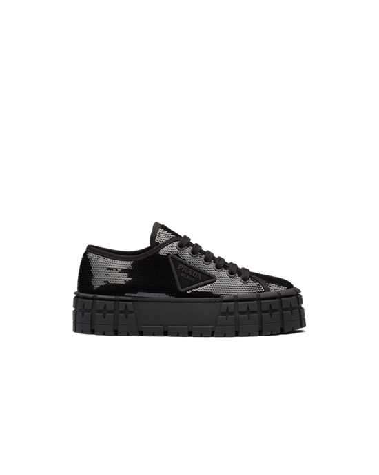 Prada Double Wheel Sequin Sneakers Čierne | OMSWLD974