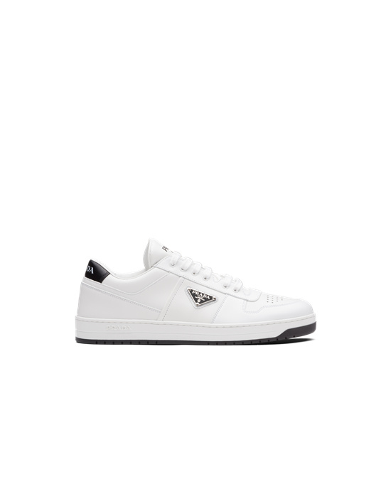 Prada Downtown Kozene Sneakers Biele Čierne | ZTFJBI715