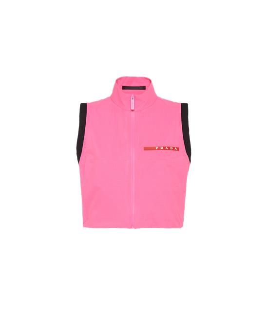 Prada Light Bi-stretch Cropped Vest Ruzove | HRTBZV890