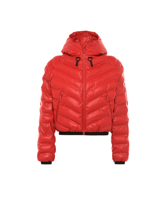 Prada Light Nylon S Kapucňou Puffer Jacket Červené | NAHVGD426