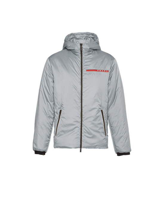 Prada Light Polyester Padded Jacket Aluminum | CITGON062