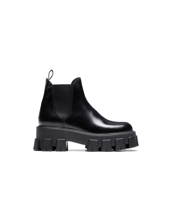 Prada Monolith Brushed Kozene Chelsea Boots Čierne | UKQBCI294