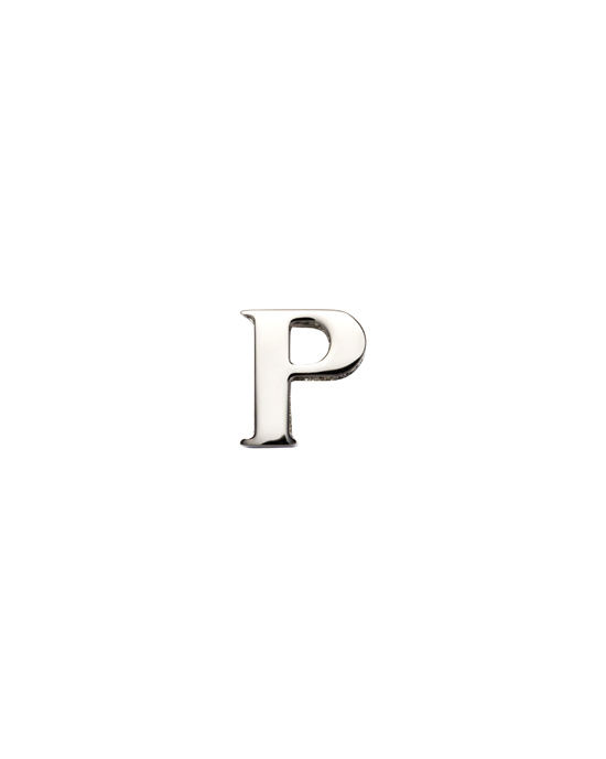 Prada My Character Sliding Metal Letter Polished Steel | FVZRXM375