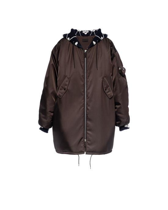 Prada Oversized Re-nylon Raincoat Tmavo Hnede | ZFBMJD695