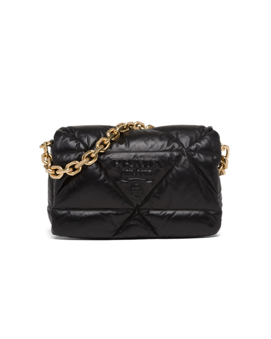 Prada Padded Nappa Kozene Shoulder Bag Čierne | TQHUOP715