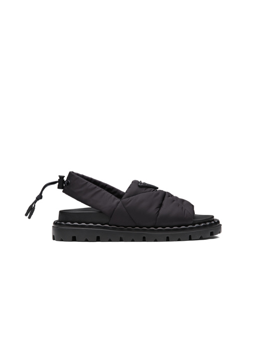 Prada Padded Nylon Sandals Čierne | TKBDVQ402