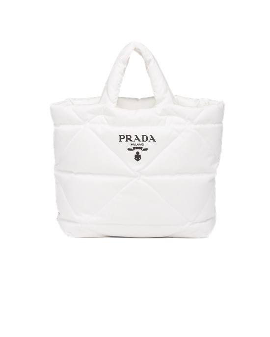 Prada Padded Re-nylon Tote Bag Biele | FXTBIU860