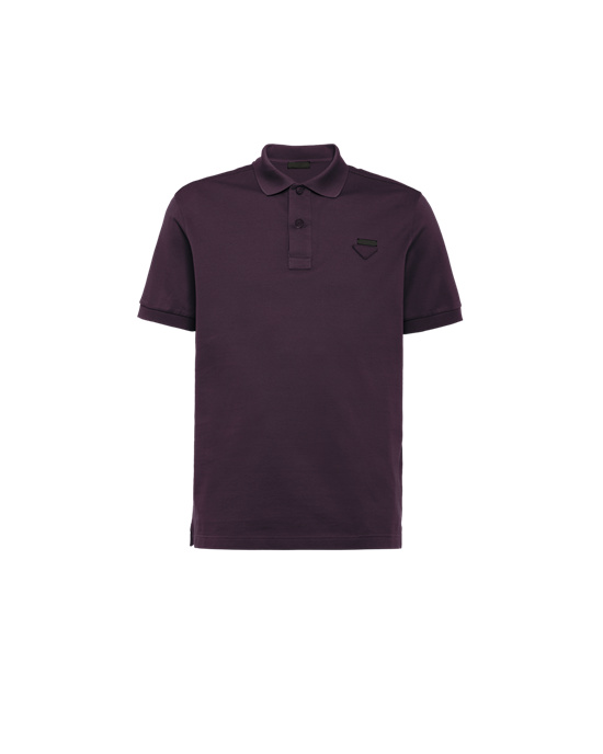 Prada Piqué Polo Shirt Plum | JOKRTG721