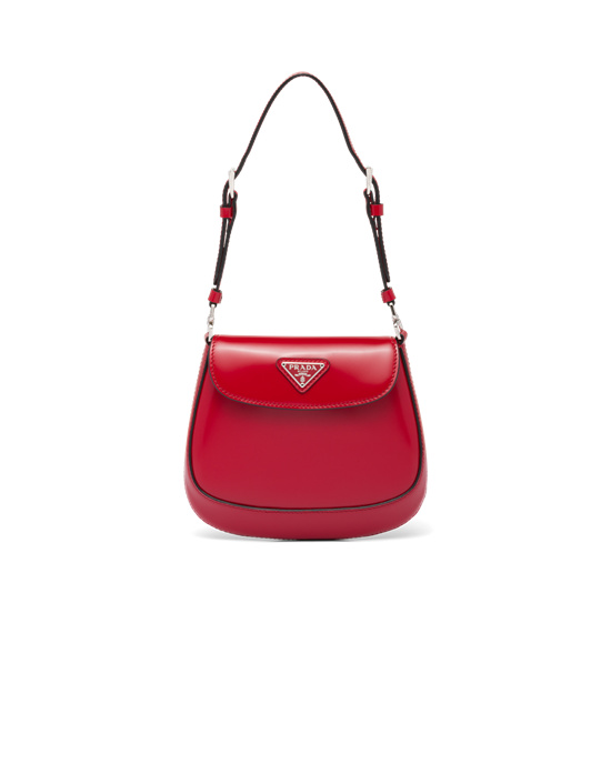Prada Prada Cleo Brushed Kozene Mini Bag Scarlet | RHFZOP075