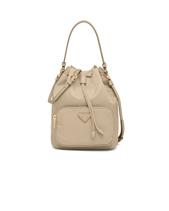 Prada Prada Duet Re-nylon Bucket Shoulder Bag Béžové | YUEWGC487