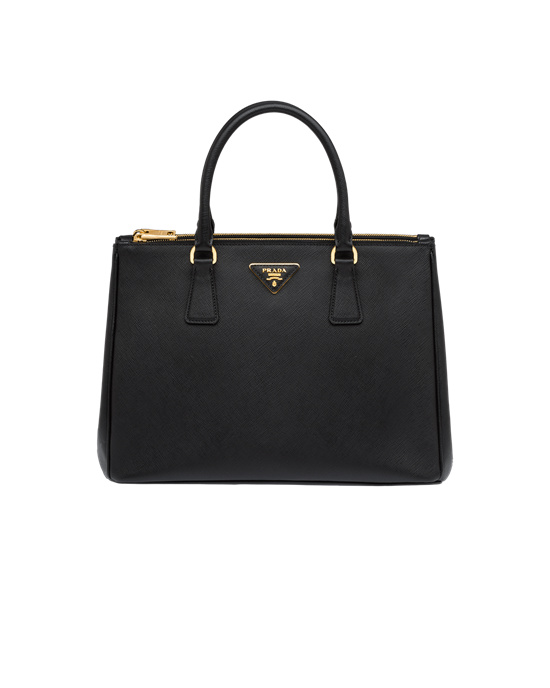 Prada Prada Galleria Saffiano Kozene Large Bag Čierne | SEVOLJ516