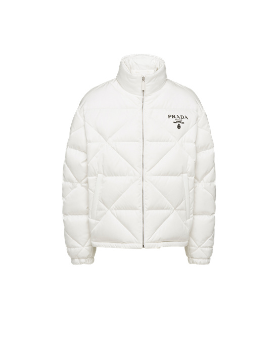 Prada Re-nylon Down Jacket Biele | KPYSMJ534