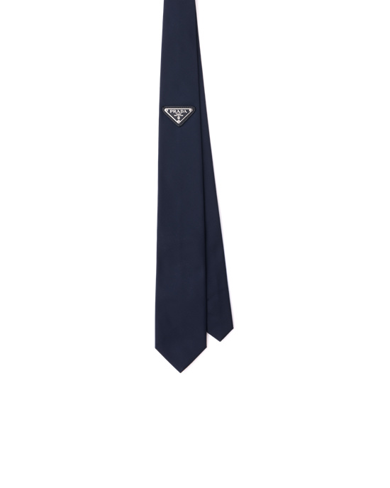 Prada Re-nylon Gabardine Tie Modre | FYMGBP746