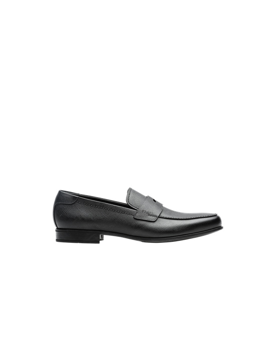 Prada Saffiano Kozene Loafers Čierne | MIXDCR870