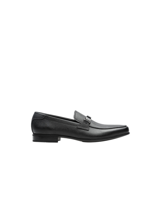 Prada Saffiano Kozene Loafers Čierne | UNXLIK215