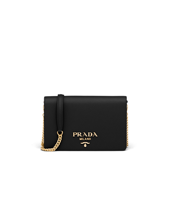 Prada Saffiano Kozene Mini Bag Čierne | MDCRXY625