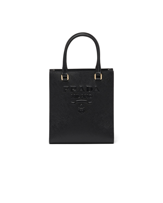 Prada Small Saffiano Kozene Handbag Čierne | GMKQUJ574