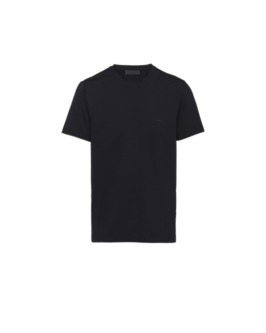 Prada Stretch Bavlnene T-shirt Čierne | RCNOBX890