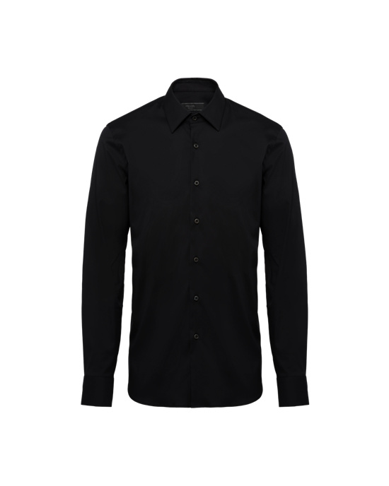 Prada Stretch Poplin Shirt Čierne | COTXBG439