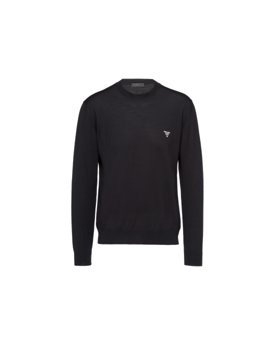 Prada Superfine Wool Crew-neck Svetrove Saty Čierne | CVGQAU063